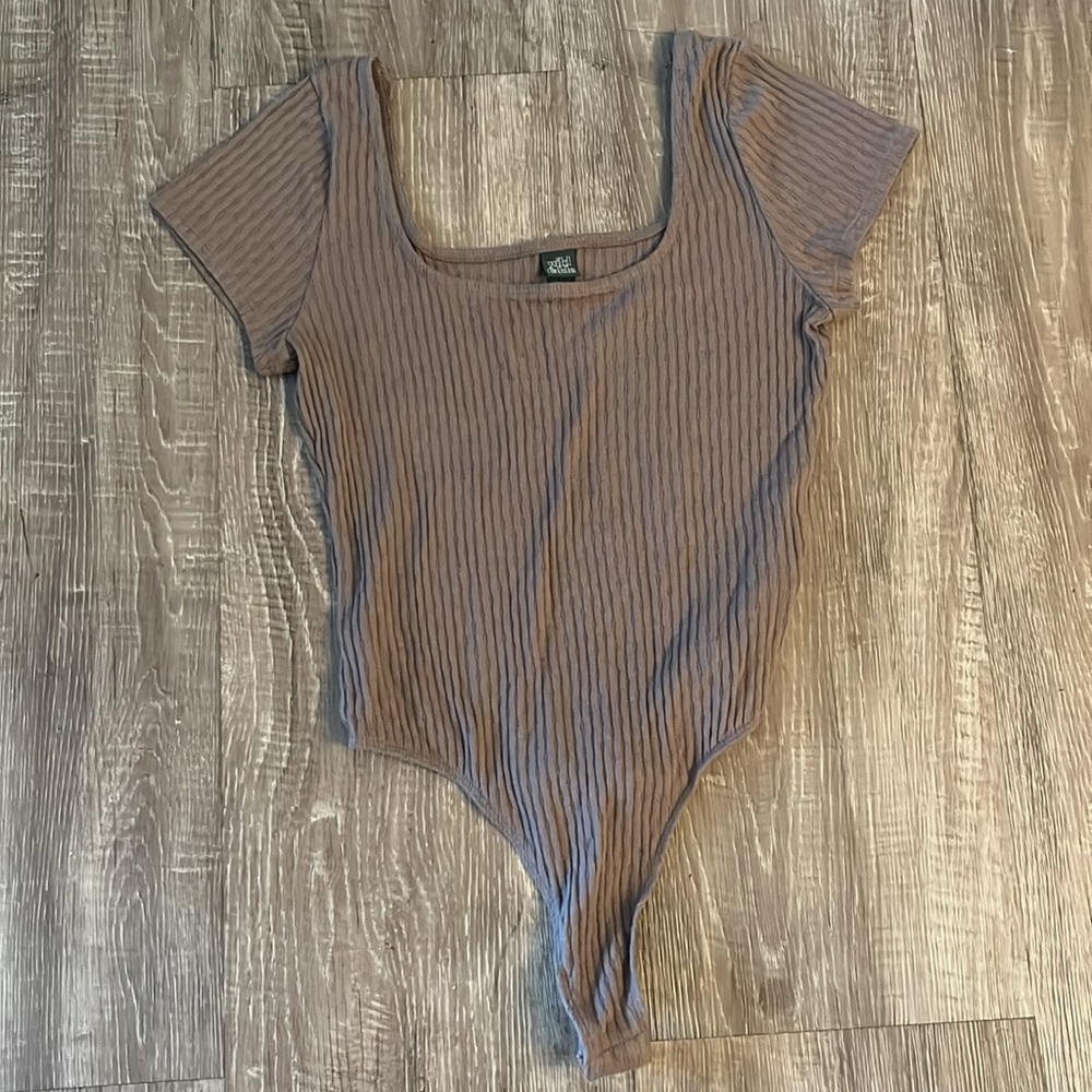 Wild Fable Brown Knit Body Suit